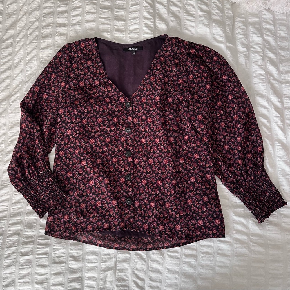 Madewell Beautiful Floral Blouse Size 2